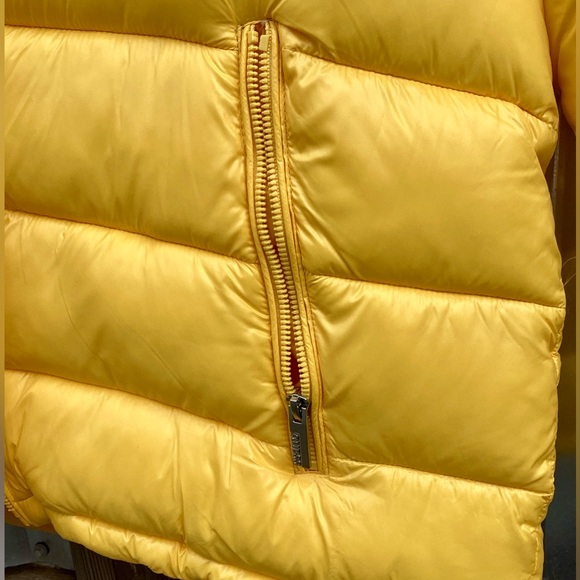 NTW WOMENS GUESS HOODED PUFFER JACKET Size: Large Color: Yellow - Picture 13 of 15